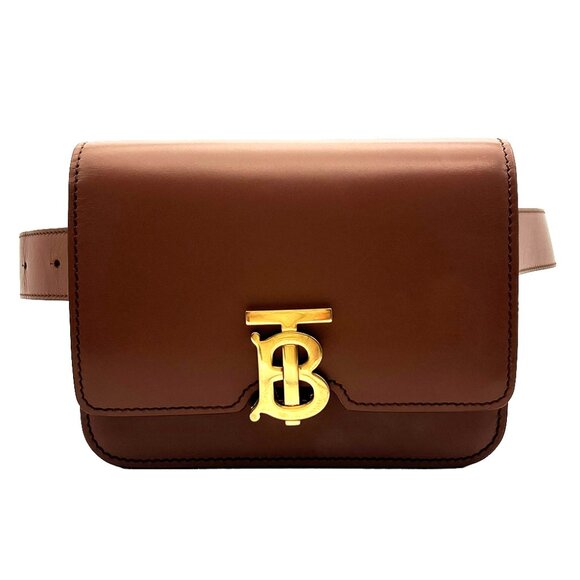 BURBERRY Calfskin TB Belt Bag Brown - Picture 1 of 15